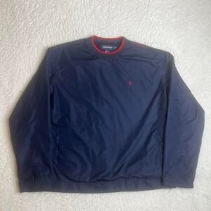 Vintage polo golf men's navy blue pullover windbreaker jacket‎ 90s embroidered M